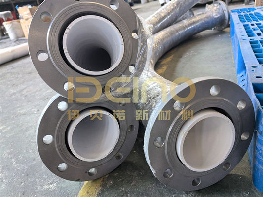 Stainless Steel Lined Ceramic Pipe Wear And Corrosion Resistant Ceramic Sleeve Lined Pipe For Lithium Battery Powder Conveying