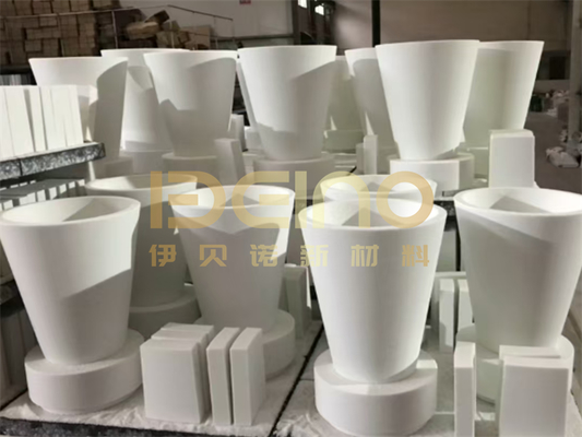 Conical Alumina Ceramic Tube For Slurry And Fly Ash Pipelines Mining Slurry Conveying Pipe Lined With Alumina Ceramic Tile Liner