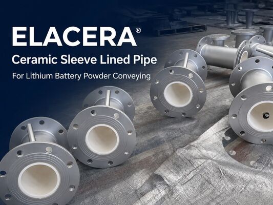 Stainless Steel Ceramic Sleeve Lined Pipe for Lithium Battery Powder Conveying