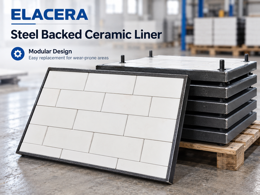Steel Backed Alumina Ceramic Liner for Chutes and Hoppers