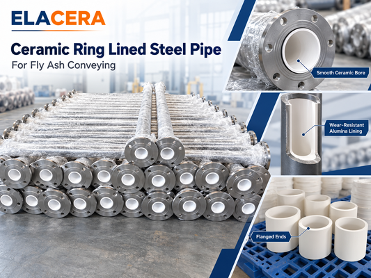 Ceramic Ring Lined Steel Pipe for Fly Ash Conveying
